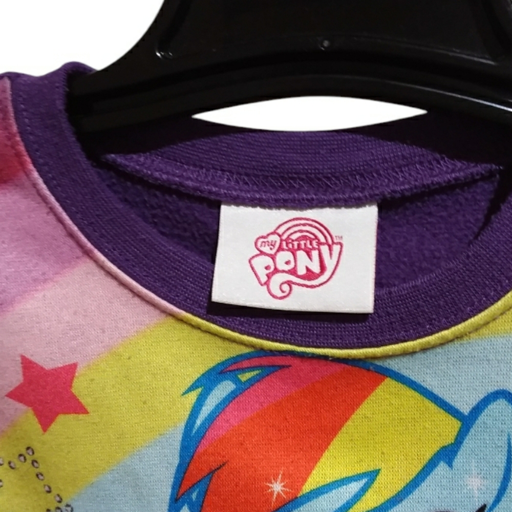 ⭐HP⭐ MY LITTLE PONY FIM Girls "Pony Power" Sweatshirt - Picture 3 of 5